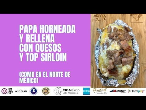 #shorts #receta papa al horno rellena de mezcla de quesos y top sirloin #carnitaasada #usmeat