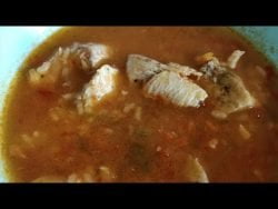Sopa de arroz con pollo, fácil y rico con Thermomix