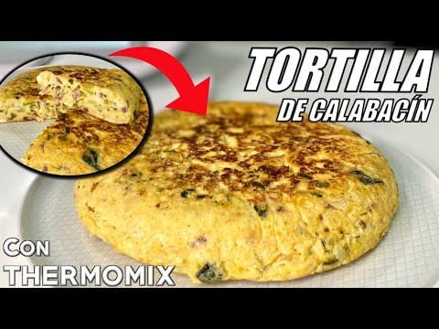 TORTILLA de CALABACÍN y JAMÓN con THERMOMIX