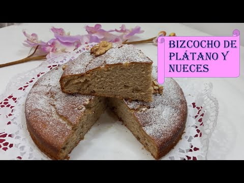 BIZCOCHO DE PLÁTANO y NUECES en Monsieur Cuisine Connect/ Thermomix/ Mambo