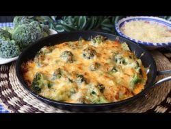 BRÓCOLI GRATINADO CON QUESO 🧀 Y NATA 🥛