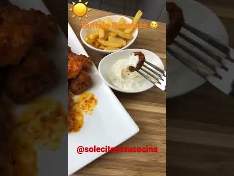 Buffalo Boneless y Aderezo Ranch Casero #solecitoentucocina #buffalo #receta #viral #bonelesschicken