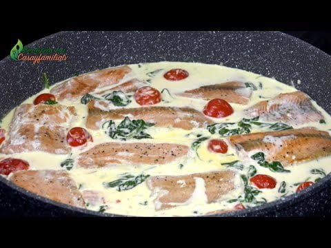 COMO HACER PESCADO SALMÓN en SALSA cremosa! Receta fácil y tierna que se deshace en la boca