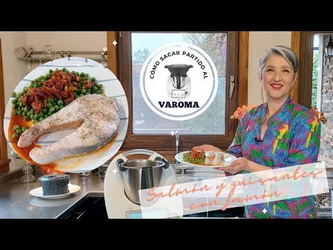 🔴 CÓMO SACAR PARTIDO AL VAROMA 🔴 SALMON Y GUISANTES CON JAMON con Thermomix® #TM6 #TM5 #TM31 🔝