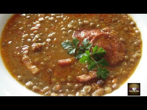 Lentejas estofadas en Thermomix con chorizo y beicon o panceta ahumada