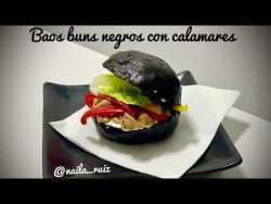 Receta fácil Baos Bundesliga negros con calamares con thermomix 💚 Cookidoo receta con subtítulos