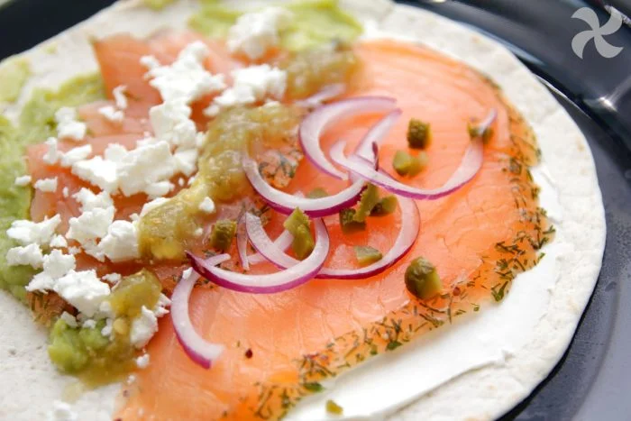 Wrap de salmón ahumado