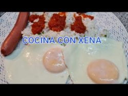 Arroz a la cubana o blanco…con Thermomix, con arroz y huevos en Varoma