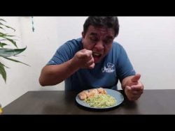 arroz verde con camarones al mojo de ajo #receta #food