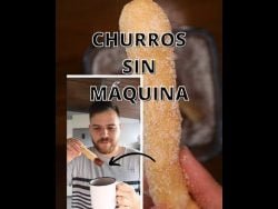 CHURROS SIN GLUTEN Y SIN MÁQUINA #short #churros #singluten #receta #recipes #chocolate #sinlactosa