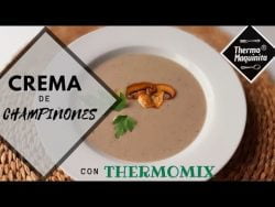 CREMA de CHAMPIÑONES con Thermomix. Receta baja en calorías