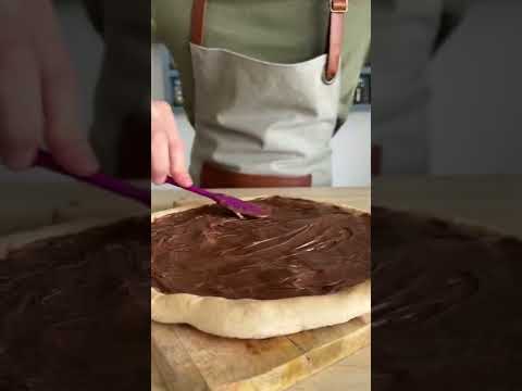 🍫 Pizza de nutella 🍫#pizzanutella #marshmallow #nutellapizza😍 #receta