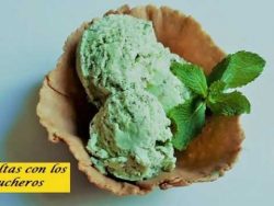 Helado de hierbabuena y chocolate con/sin Monsieur Cuisine