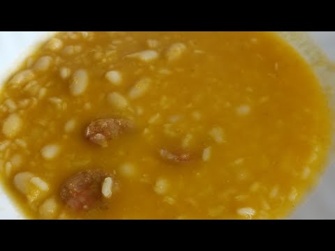 Judías blancas con arroz,fácil y rico con Thermomix