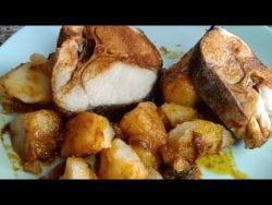 Merluza a la gallega, fácil y rico con Thermomix