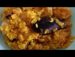 Paella de marisco, fácil y rico con Thermomix