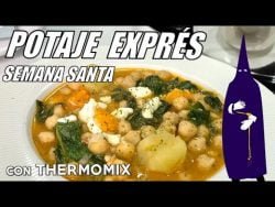 POTAJE EXPRÉS con espinacas 🍲 de CUARESMA con THERMOMIX | La más tradicional de Semana Santa