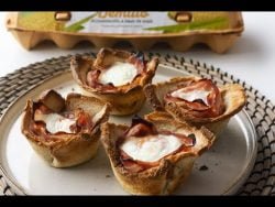 #Receta. Canastas de Bacon y Huevo