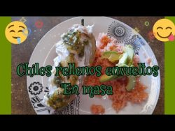 #receta chiles 🌶🌶 rellenos envueltos en masa a mi estilo 🥰🤗😋#micasamirinconcito
