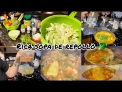 #receta como hacer una rica sopa de repollo 🥬 oh col 🥬 #vlog #motivate #foodie #cocina #cena