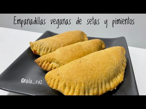 Receta facil Empanadillas veganas con setas y pimientos rojos 🥟 Thermomix receta con subtítulos
