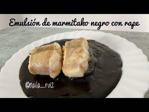 Receta fácil Emulsión de marmitako negro con rape 🐟 Thermomix 💚 cookidoo receta con subtítulos