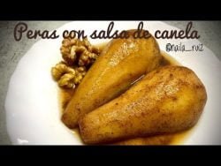 Receta fácil Peras con salsa de canela con thermomix 💚 Cookidoo receta con subtítulos