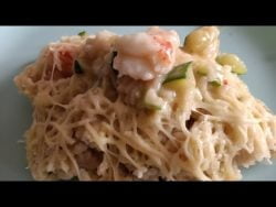 Risotto con calabacín y langostinos, fácil y rico con Thermomix