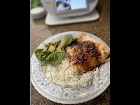 Salmón al vapor con glaseado de soja y jengibre dulce en #Thermomix #shorts