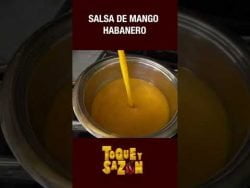 Salsa de mango habanero #food #short #shorts #receta #comida #salsa #alitas #wings