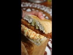Sandwich de Milanesa de Pescado 🥪🐟😋 #Sandwich #Milanesa #pescado #Paraguay #receta #vlog #fyp