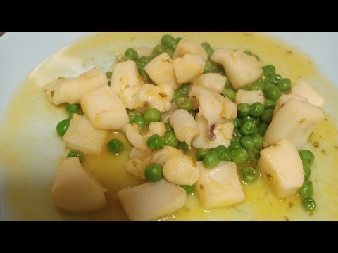 Sepia con guisantes, fácil y rico con Thermomix