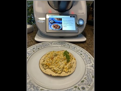 Tostadas de ensalada de pollo con jocoque en #Thermomix #shorts