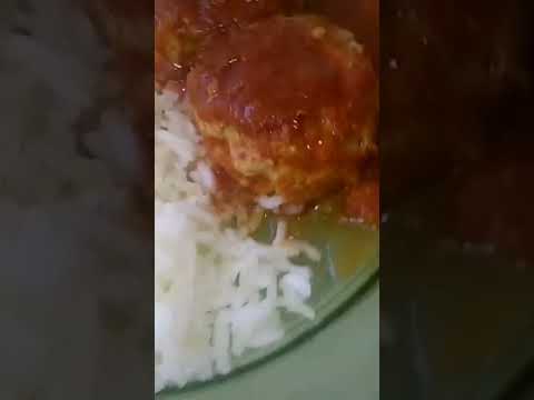 Arroz blanco y Albondigas en chipotle #Receta #Mexicana