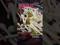 Cebollines con mini kebab #short #kebab #cebollin #receta