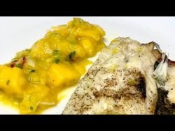 Dorada con mango en vinagreta con Thermomix | #recetasthermomix #tm6 #tm5 #recetasmjmix
