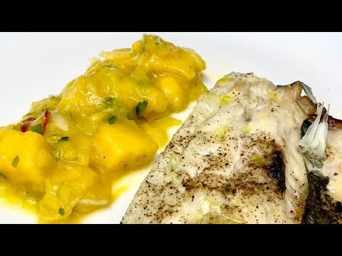 Dorada con mango en vinagreta con Thermomix | #recetasthermomix #tm6 #tm5 #recetasmjmix