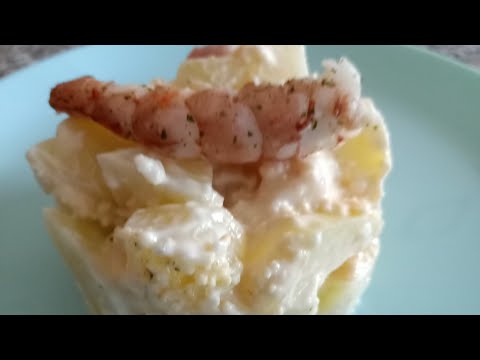Ensaladilla de gambas, fácil y rico con Thermomix