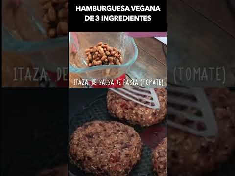 Hamburguesa vegana de 3 ingredientes #shorts #receta