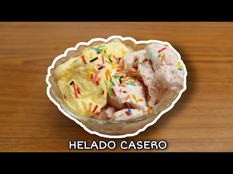 HELADO CASERO FÁCIL DE PREPARAR 🍓🍨#receta #HeladosCaseros