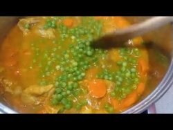 #receta Carne de cerdo guisada con verduras fácil