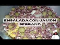 #Receta Ensalada con jamón serrano #fácilyrápido #lasrecetasdesil 🥗