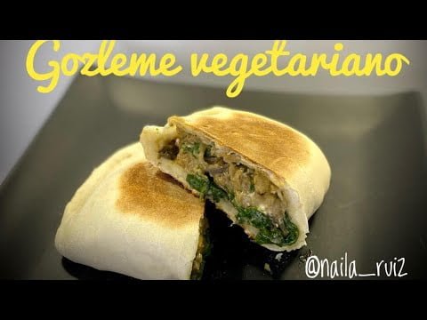 Receta fácil Gozleme vegetariano con thermomix 💚Cookidoo receta con subtítulos