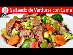 SALTEADO DE VERDURAS CON CARNE | Vicky Receta Facil