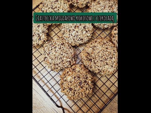 #72 Ciasteczka migdałowo-kokosowe z czekoladą (bez cukru) 🍪🥥🍫 | Taste of thermomix 💚