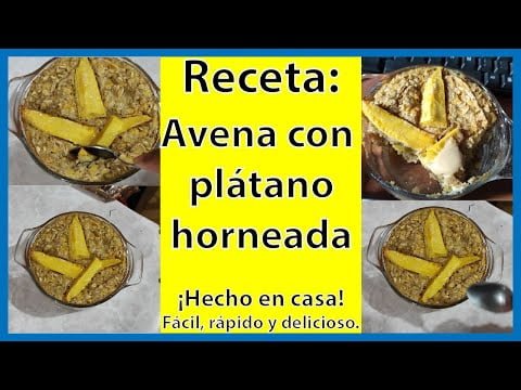 Banana baked oats | Receta #Avena #Plátano #Horneada #Receta #Banana #Baked #oats #recipe