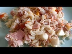 Ensalada de arroz al ajillo, fácil y rico con Thermomix