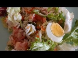 Ensalada de arroz con mayonesa,fácil y rico con Thermomix