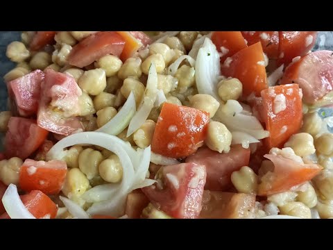 Ensalada especiada de garbanzos,fácil y rico con Thermomix
