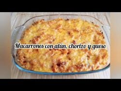 🔴Macarrones con atún, chorizo y queso con Thermomix